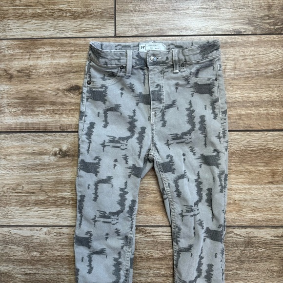 Free People Green Khaki High Rise Skinny Jeans Size 26 Jacquard High Rise Pants - Picture 8 of 13